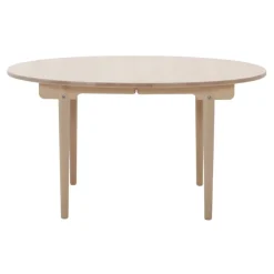 CH337 spisebord oljet bøk 115x140cm med ileggsplate 60cm
