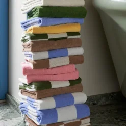 Check badehåndkle 70 x 136 cm