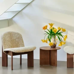 Chisel lenestol Front Upholstery Black Oak