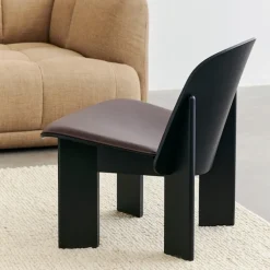 Chisel lenestol Front Upholstery Black Oak