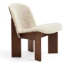 Chisel lenestol Front Upholstery Walnut