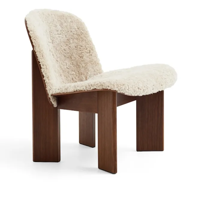 Chisel lenestol Front Upholstery Walnut