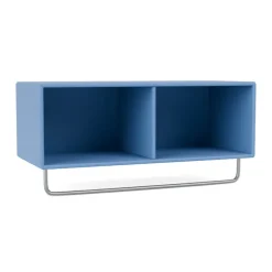 Coat Shelf With Clothes Rack - Azure