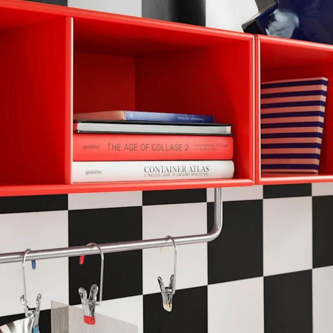 Coat Shelf With Clothes Rack - Azure