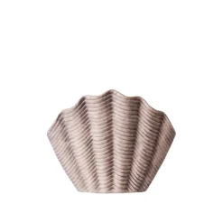 Concha Vase Fluted Grey