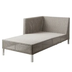 Connect Chaiselounge Modulsofa, Høyre, Taupe, Cane-Line Weave