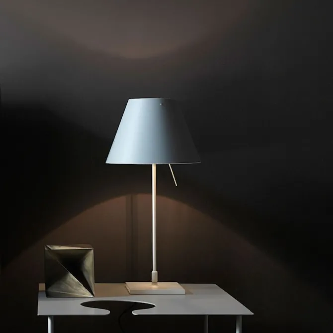 Costanzina Bordlampe - Aluminium/Hvit