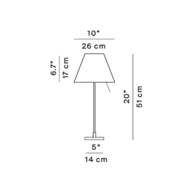 Costanzina Bordlampe - Aluminium/Hvit