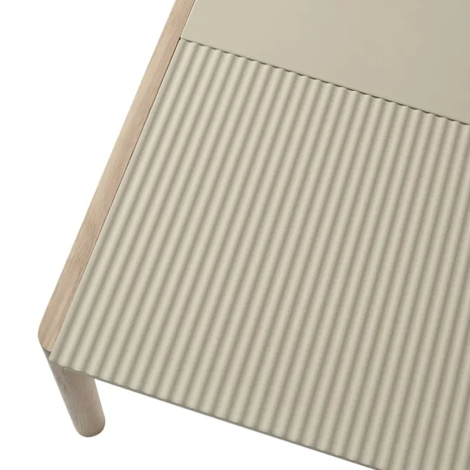 Couple Coffee Table 1 Plain 1 Wavy 80 x 84 x 40