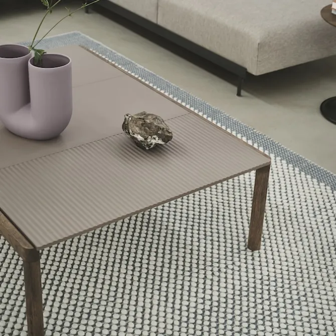 Couple Coffee Table 2 Plain 1 Wavy 120 x 84 x 35