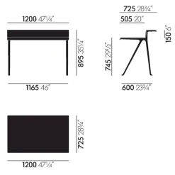 Courier skrivebord light oak