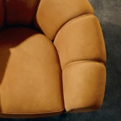 Croissant 3-seters sofa valnøtt
