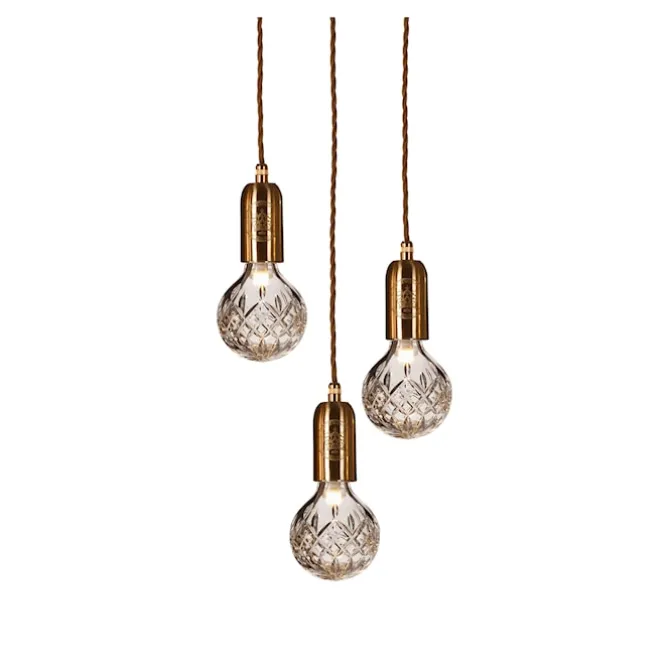 Crystal Bulb Chandelier 3 Piece