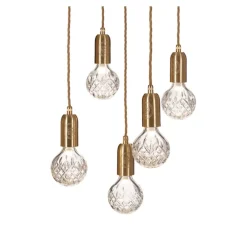 Crystal Bulb Chandelier 5 Piece