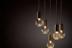 Crystal Bulb Chandelier 5 Piece