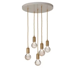 Crystal Bulb Chandelier 5 Piece