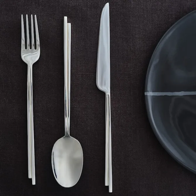 Cutlery Set In Gift Box Stainless Steel Dune - Set of 24