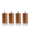 Cylinder Sängben Ek med Alu. 4-pack
