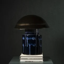 Dark Blue John Table Lamp
