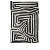 DD Psychedelic Labyrinth Rug Charcoal