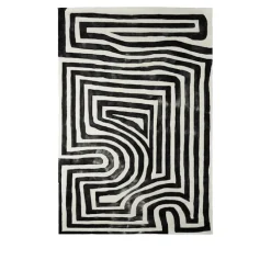 DD Psychedelic Labyrinth Rug Charcoal