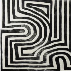 DD Psychedelic Labyrinth Rug Charcoal