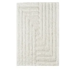 DD Shaggy Labyrinth Rug White