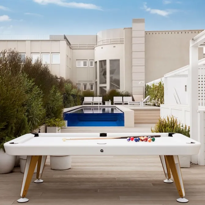 Diagonal Outdoor Pool Table