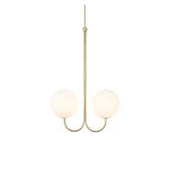 Double Angle Pendant Satin Brass