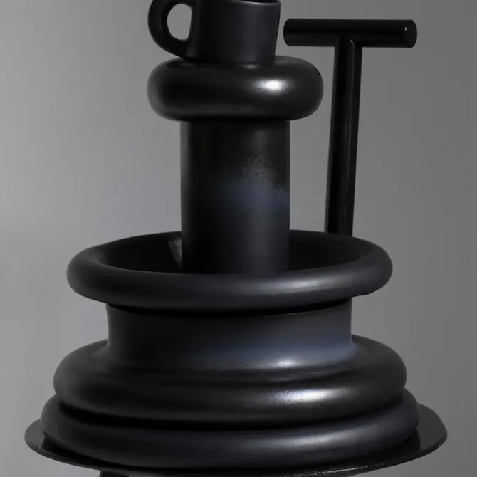 Dough Vase Charcoal
