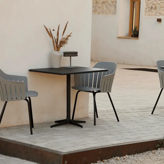 Drop cafebord 75x75 cm Lava Grey