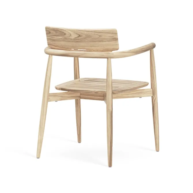 E008 Embrace Outdoor Series Chair, Ubehandlet teak