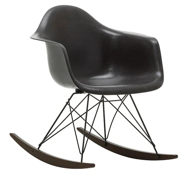 Eames Fiberglass Armchair RAR gyngestol Basic Dark/Dark Maple
