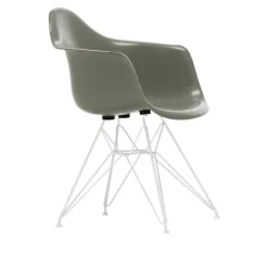 Eames Fiberglass Armchair DAR rammestol White