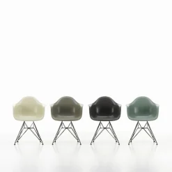 Eames Fiberglass Armchair DAR rammestol Chrome