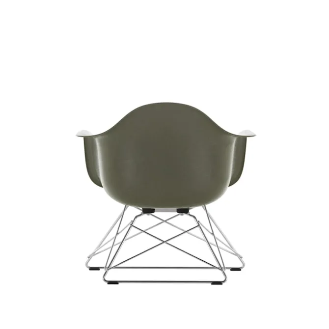 Eames Fiberglass Armchair LAR lenestol Chrome
