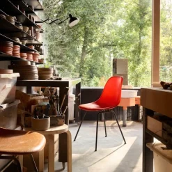 Eames Fiberglass Chair DSX stol Chrome