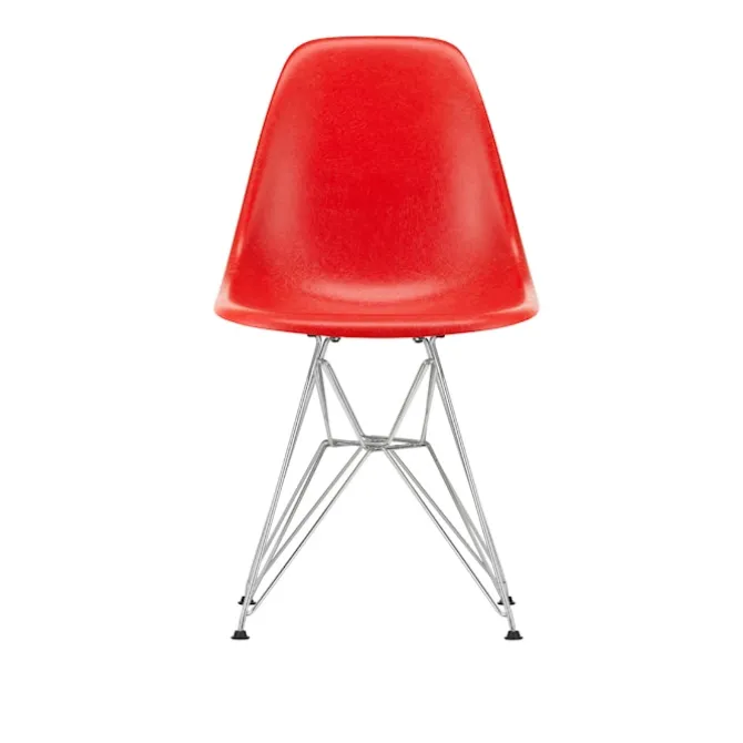 Eames Fiberglass Chair DSR stol Chrome