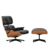 Eames Lounge Chair & Ottoman kirsebærpolert/svart base