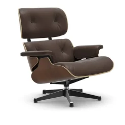 Eames Lounge Chair Black-pigmented Walnut Polished/Black lenestol