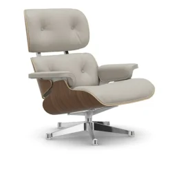 Eames Lounge Chair White-pigmented Walnut Polished lenestol
