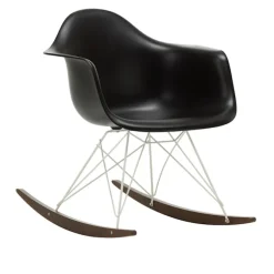 Eames RE Plastic Armchair RAR gyngestol White/Dark Maple