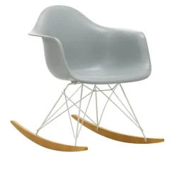 Eames RE Plastic Armchair RAR gyngestol White/Golden Maple