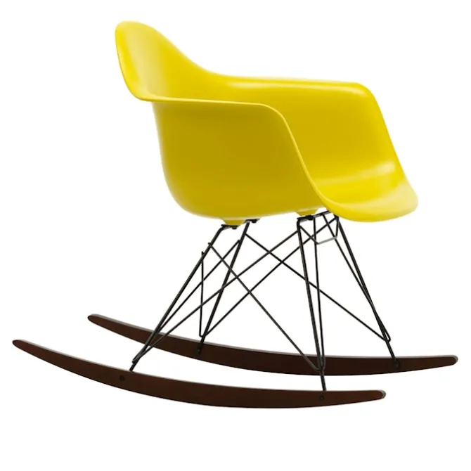 Eames RE Plastic Armchair RAR gyngestol Basic Dark/Dark Maple