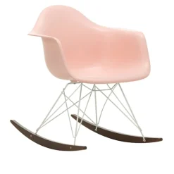 Eames RE Plastic Armchair RAR gyngestol White/Dark Maple