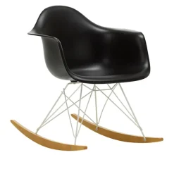 Eames RE Plastic Armchair RAR gyngestol White/Golden Maple