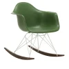 Eames RE Plastic Armchair RAR gyngestol White/Dark Maple