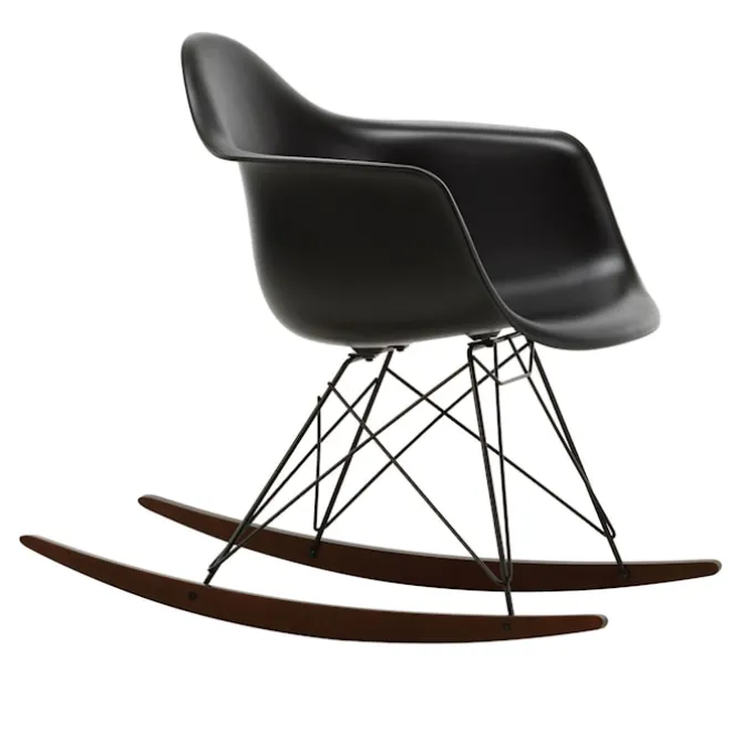 Eames RE Plastic Armchair RAR gyngestol Basic Dark/Dark Maple