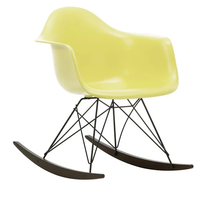 Eames RE Plastic Armchair RAR gyngestol Basic Dark/Dark Maple