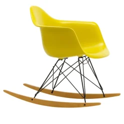 Eames RE Plastic Armchair RAR gyngestol Basic Dark/Golden Maple